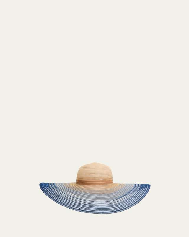 Sunny Ombre Large-Brim Hat